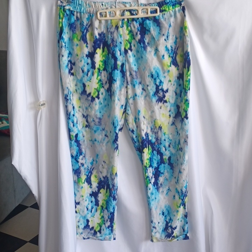 Liz Claiborne watercolor print harem pants, XL